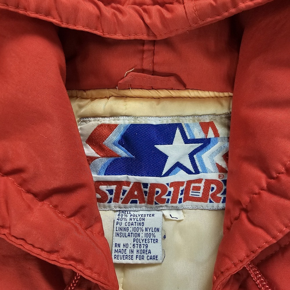 Vintage Starter San Francisco 49ers Jacket Mens Large Red Full Zip Hooded 90s - Picture 2 of 15